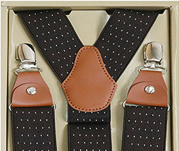 suspender (도트)집게형- 브라운