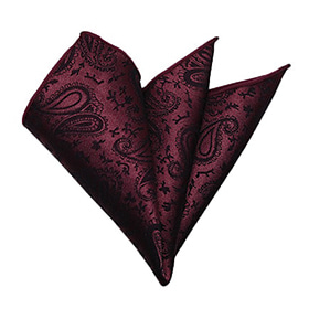 handkerchief 189 - 와인 (페이즐리)