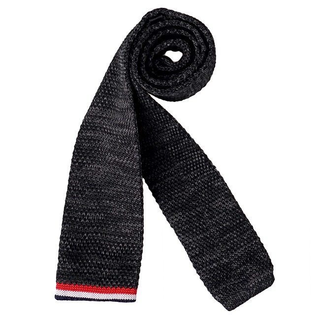 Knit Tie - Charcoal (3색 띠)