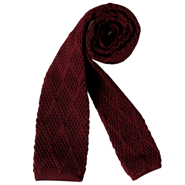 knit tie 030 - 다이아몬드(와인솔리드)