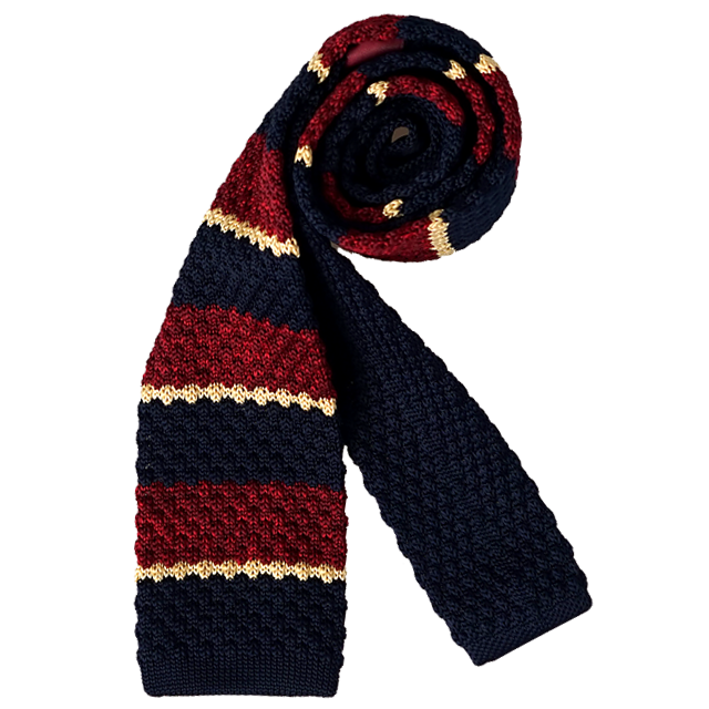 knit tie 002 - 네이비(배색)